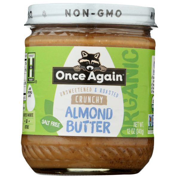 ONCE AGAIN: Organic Crunchy Almond Butter, 12 oz