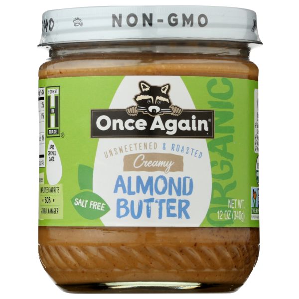 ONCE AGAIN: Organic Creamy Almond Butter, 12 oz