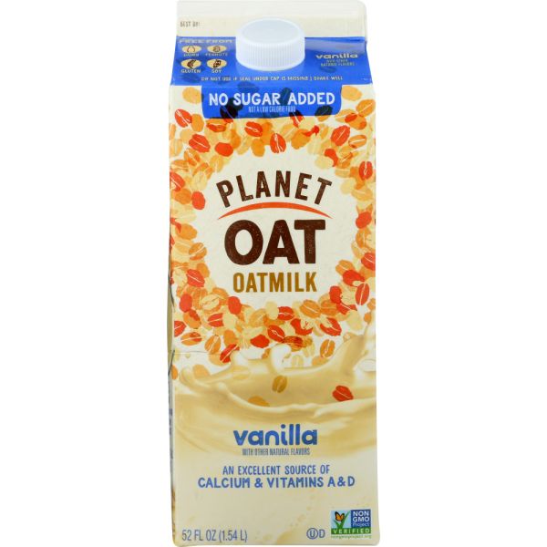 PLANET OAT: Milk Oat Vanilla, 52 oz
