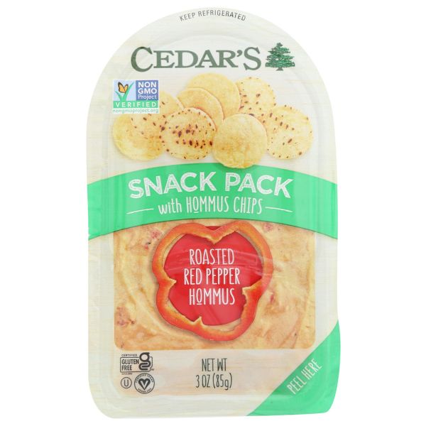 CEDARS: Roasted Red Pepper With Hummus Chips, 3 oz