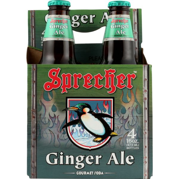 SPRECHER: Soda Ginger Ale 4Pk, 64 fo