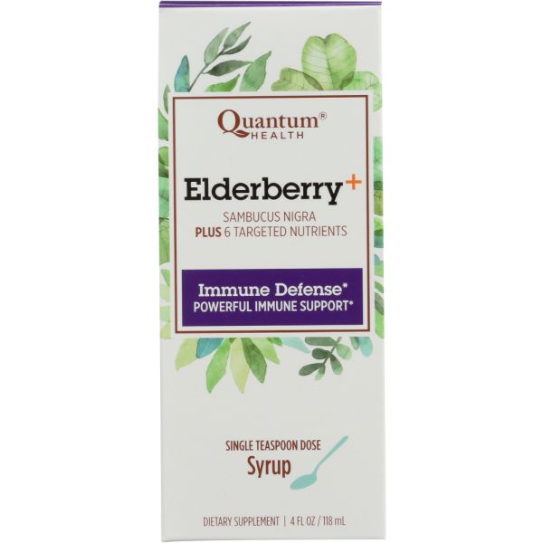 Quantum Health Elderberry Syrup Soothes & Quiets, 4 Oz