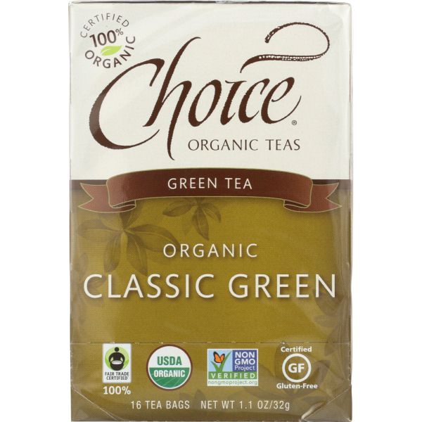 CHOICE TEA: Tea Green Classic Blend, 16 bg