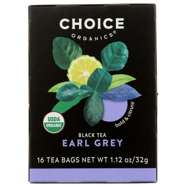 CHOICE TEA: Organic Earl Grey Tea, 16 bg
