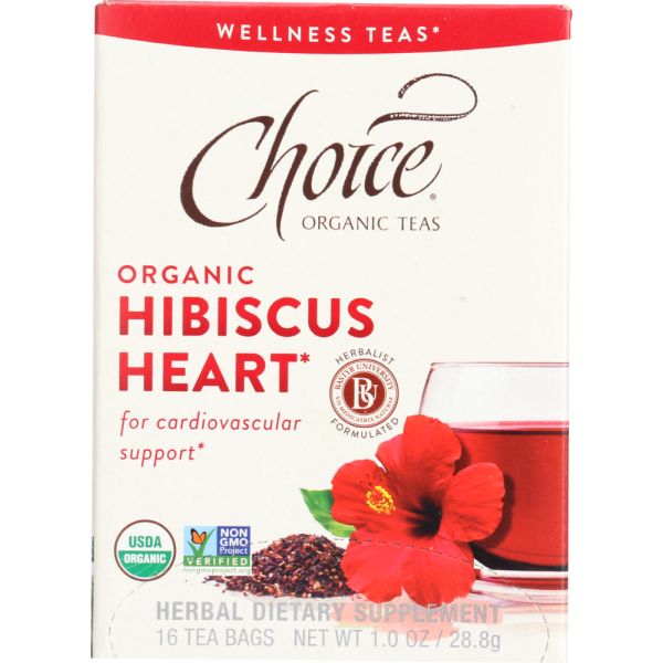 CHOICE TEA: Tea Wellness Hibiscus Heart, 16 bg