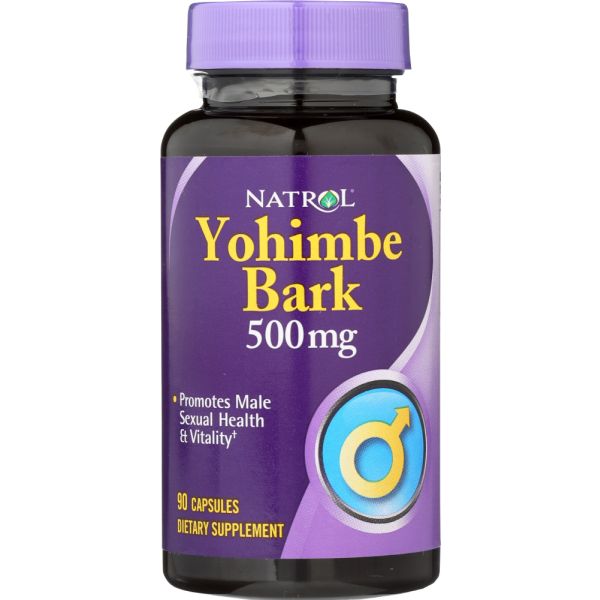 NATROL: Yohimbe Bark 500 mg, 90 Capsules