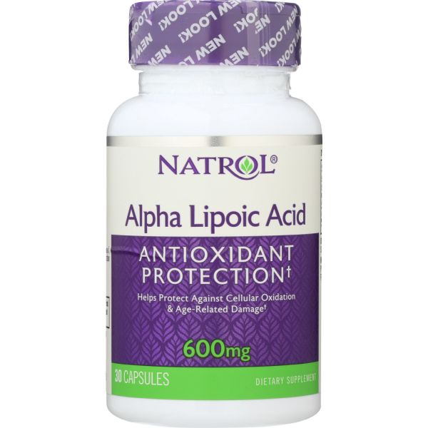 NATROL: Alpha Lipoic Acid 600 mg, 30 Capsules