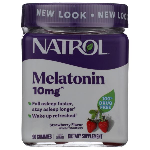 NATROL: Melatonin Gummies Sleep Support Strawberry 10mg, 90 pc