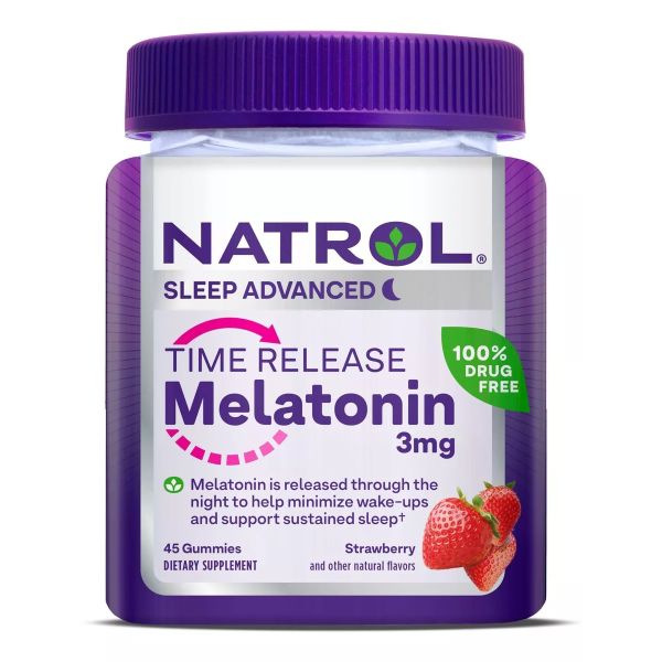 NATROL: Time Release Melatonin Gummy 3mg, 45 pc