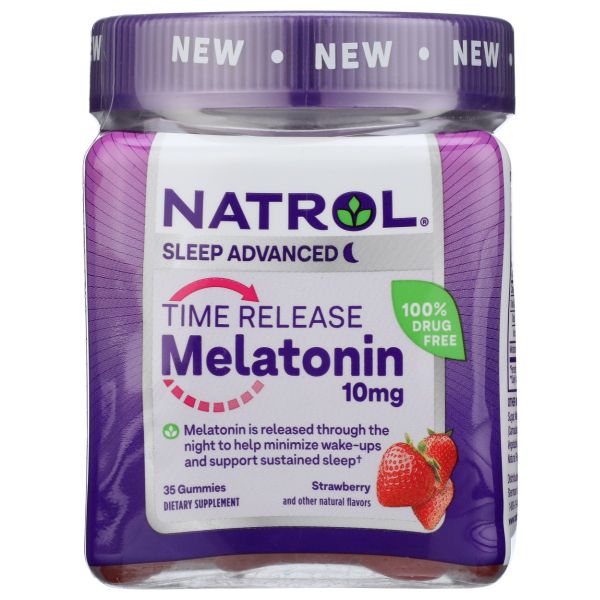 NATROL: Time Release Melatonin Gummy 10mg, 35 pc