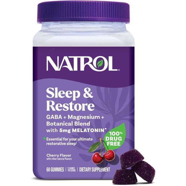 NATROL: Sleep and Restore Gummy Cherry, 60 pc