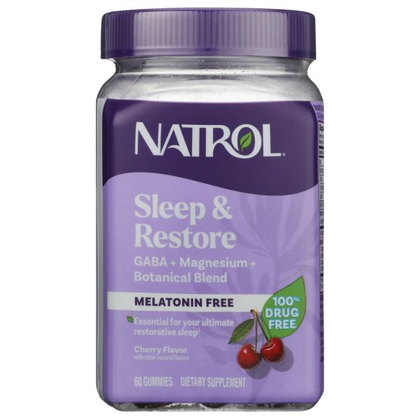 NATROL: Sleep and Restore Melatonin Free Gummy, 60 cp