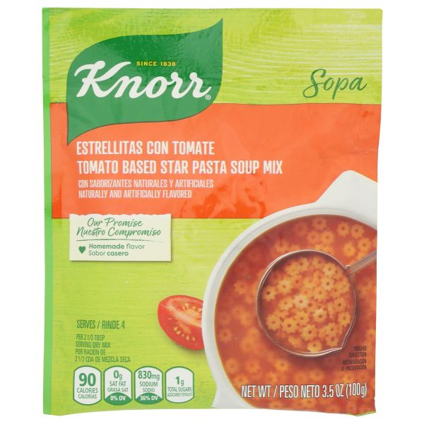 KNORR: Tomato Based Star Pasta Soup Mix, 3.5 oz