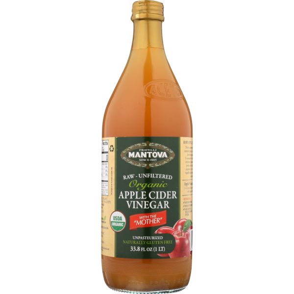 MANTOVA: Vinegar Apple Cider Organic, 34 oz