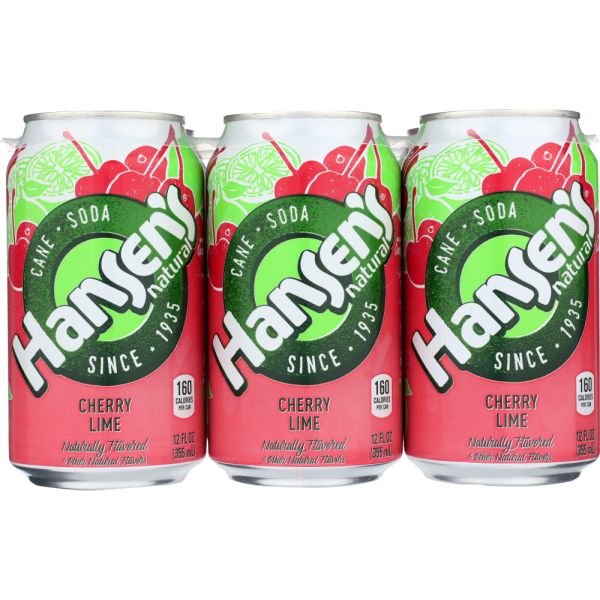 HANSEN: Cane Soda Cherry Lime 6-12oz, 72 oz