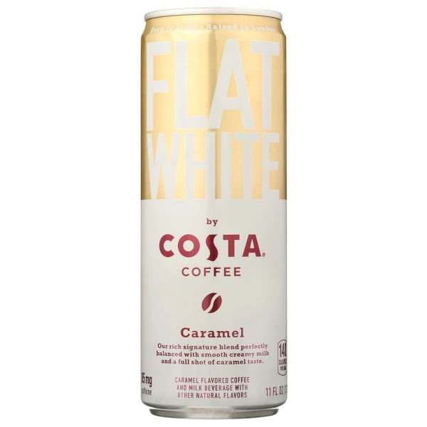 COSTA COFFEE: Flat Whte Caramel Coffee, 11 fo