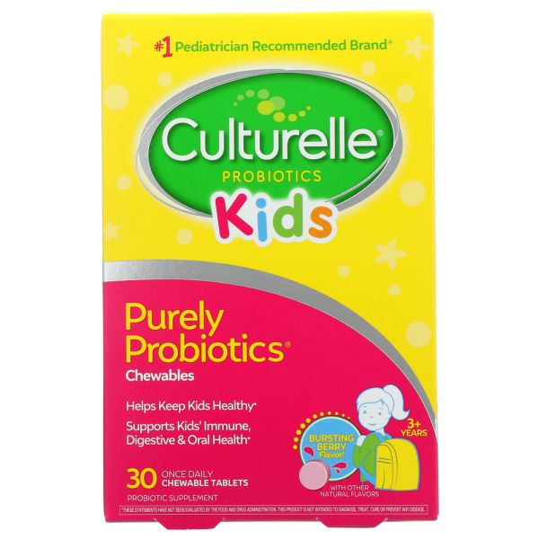 CULTURELLE: Kids Daily Probiotic Chewables, 30 pc