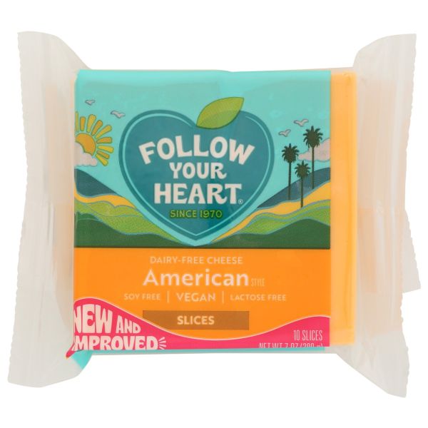 FOLLOW YOUR HEART: American Style Cheese Alternative Slices, 7 oz