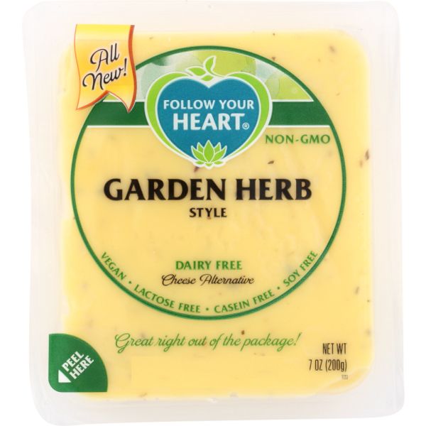 FOLLOW YOUR HEART: Garden Herb Style Block Cheese Alternative, 7 oz