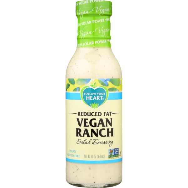 FOLLOW YOUR HEART: Reduced Fat Vegan Ranch Salad Dressing, 12 oz