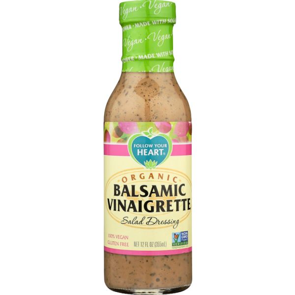 FOLLOW YOUR HEART: Organic Balsamic Vinaigrette Salad Dressing, 12 oz
