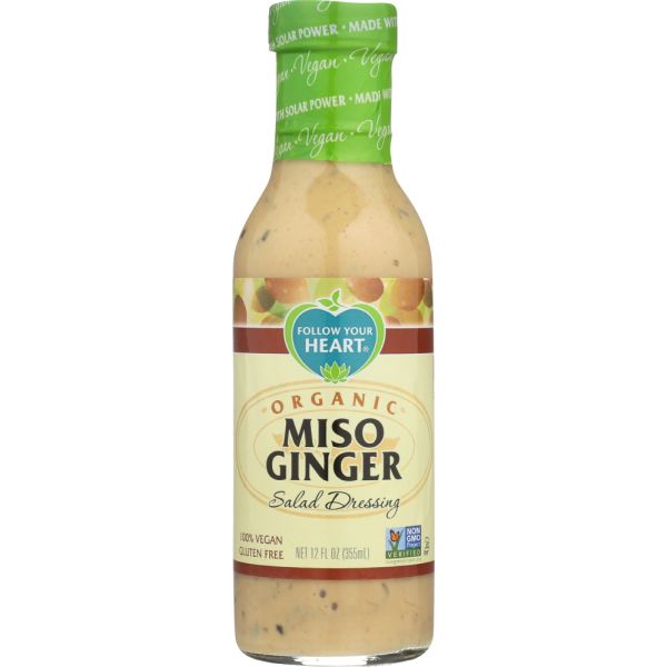 FOLLOW YOUR HEART: Organic Miso Ginger Salad Dressing, 12 oz
