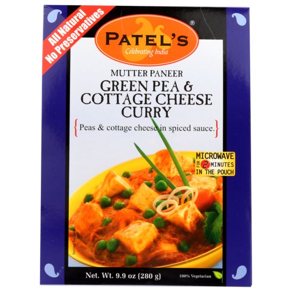 PATEL: Mutter Paneer Green Pea Cottage Cheese Curry, 9.9 oz