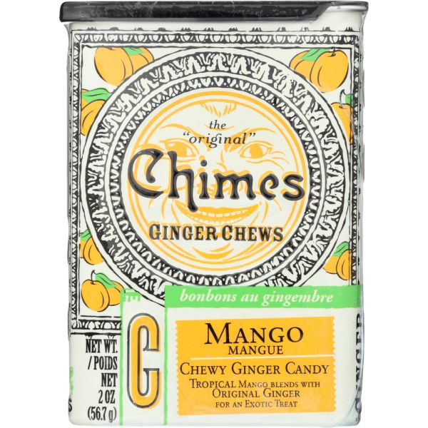 CHIMES: Mango Mangue Ginger Chews Tin Can, 2 oz
