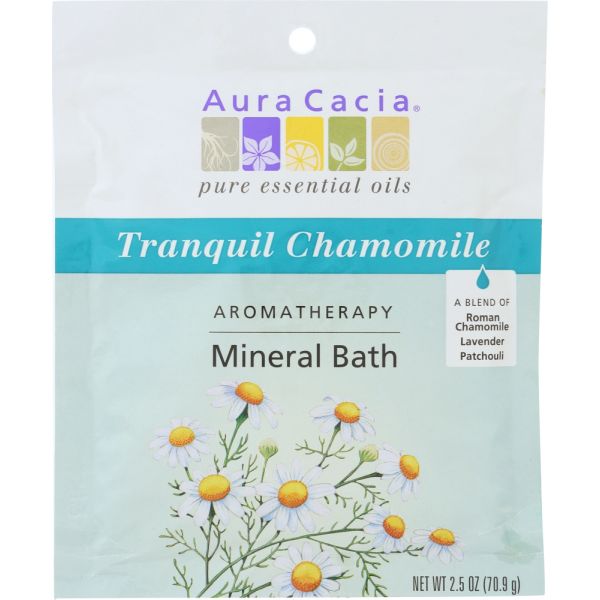 AURA CACIA: Aromatherapy Mineral Bath Tranquil Chamomile, 2.5 Oz