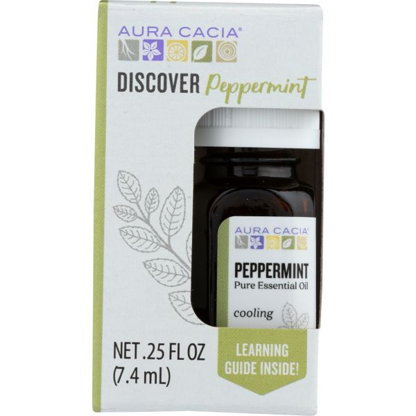 AURA CACIA: Discover Peppermint Essential Oil, 0.25 fo