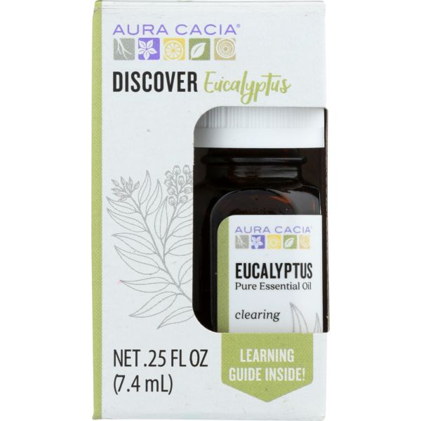 AURA CACIA: Discover Eucalyptus Essential Oil, 0.25 fo
