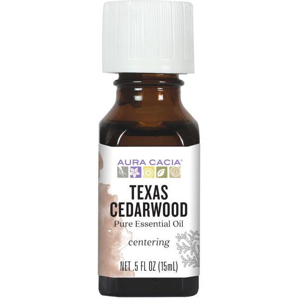 AURA CACIA: 100% Pure Essential Oil Texas Cedarwood, 0.5 Oz