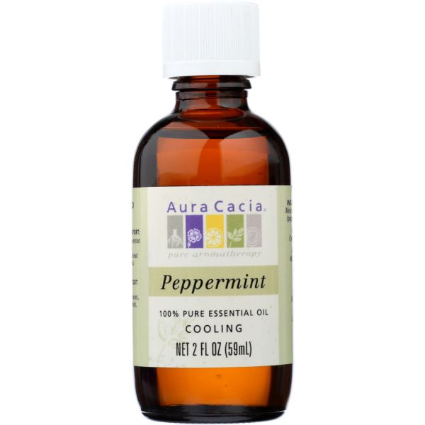 AURA ACACIA: 100% Pure Essential Oil Peppermint, 2 oz