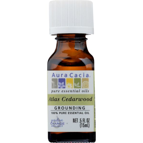 AURA CACIA: Oil Essential Cedarwood Atlas, 0.5 oz