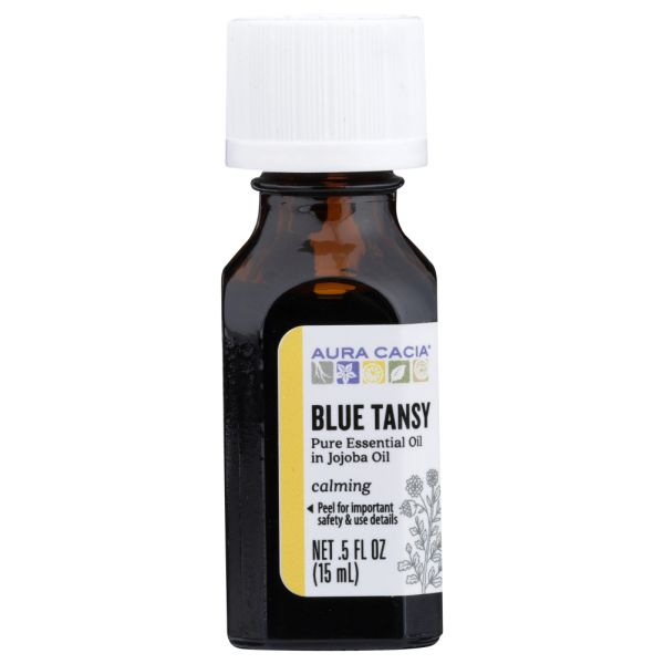 AURA CACIA: Essential Oil Blue Tansy In Jojoba, 0.5 oz