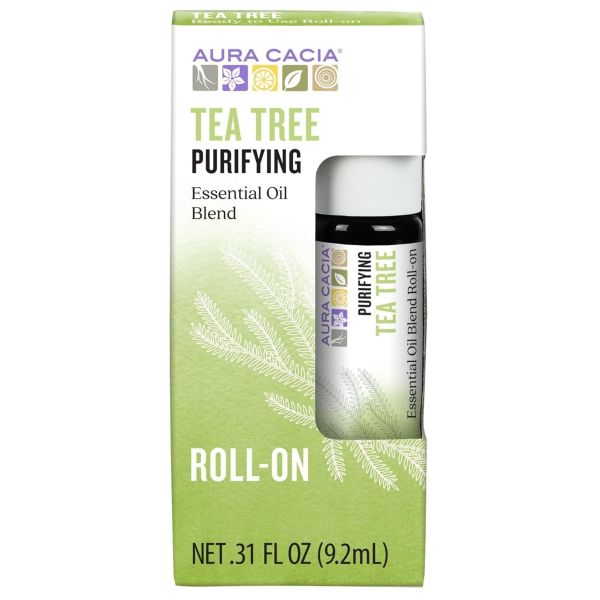 AURA CACIA: Oil Essential Roll-on Tea Tree, 0.31 oz