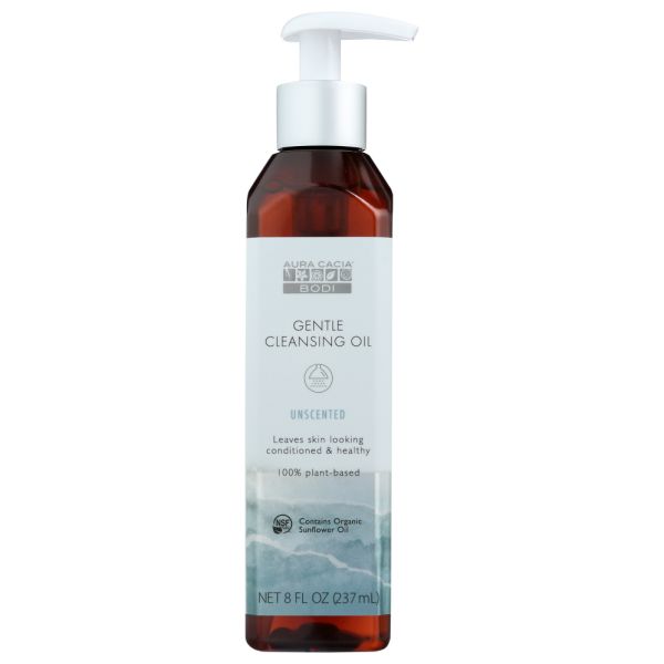 AURA CACIA: Unscented Gentle Cleansing Oil, 8 oz