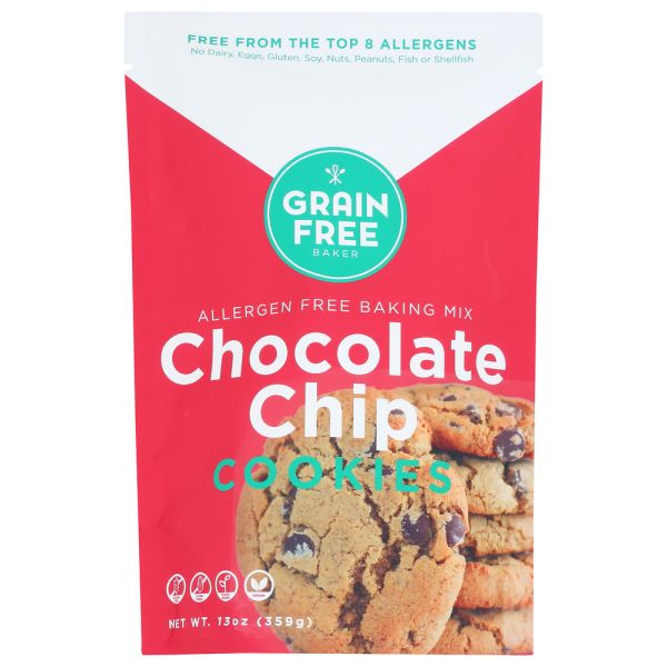 GRAIN FREE BAKER: Mix Cookie Choc Chip Gf, 13 OZ