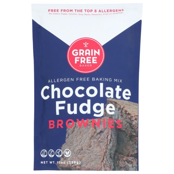 GRAIN FREE BAKER: Mix Brownie Choc Fudge, 13 OZ