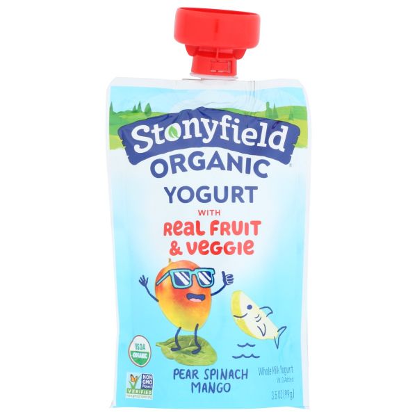 STONYFIELD: Yogurt Pear Spinach Mango, 3.5 oz