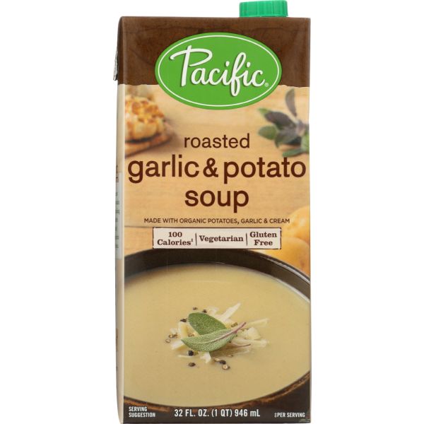 PACIFIC FOODS: Roasted Garlic & Potato Soup, 32 oz
