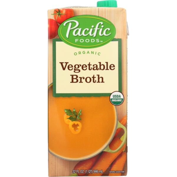 PACIFIC FOODS: Organic Broth Vegetable, 32 oz