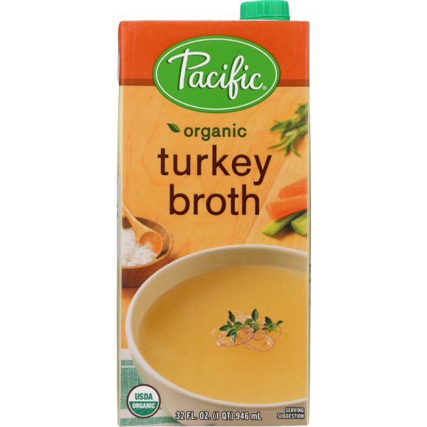 PACIFIC FOODS: Organic Turkey Broth, 32 oz