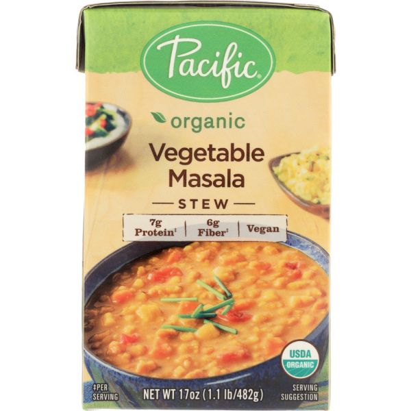 PACIFIC FOODS: Soup Vegetable Masala Stew Organic, 17 oz