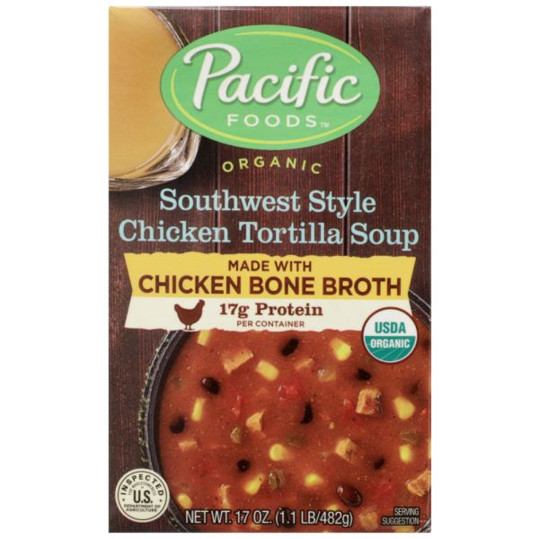 PACIFIC FOODS: Organic Southwest Style Chicken Tortilla Soup, 17 oz