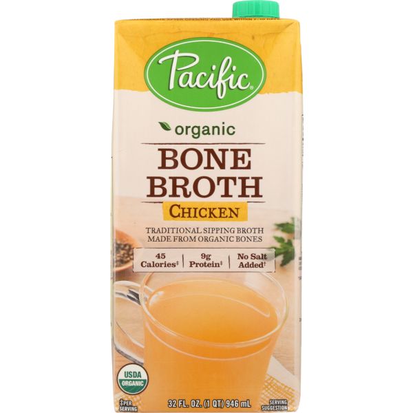 PACIFIC FOODS: Organic Bone Broth Chicken, 32 oz