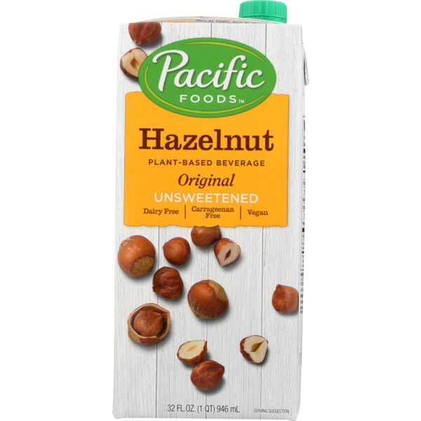 PACIFIC FOODS: Hazelnut Unsweetened Original, 32 fo