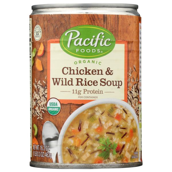 PACIFIC FOODS: Soup Chkn Wild Rice Org, 16.3 OZ