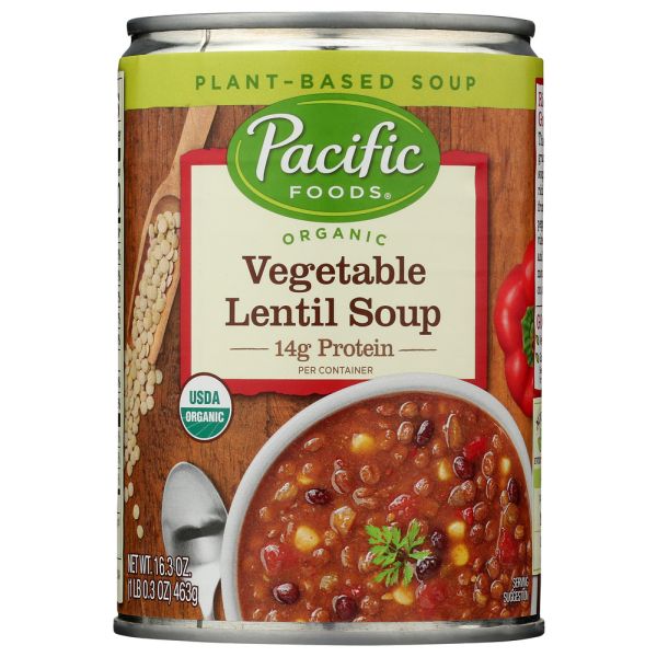 PACIFIC FOODS: Soup Veg Lentil Org, 16.3 OZ
