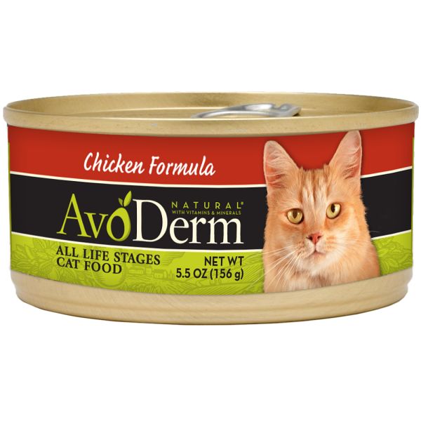 AVODERM: Cat Can Natural Chicken, 5.5 oz